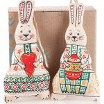 SET #33. HARE WITH A HEART & HARE WITH AN EASTER EGG, CARDBOARD BOX - image-0